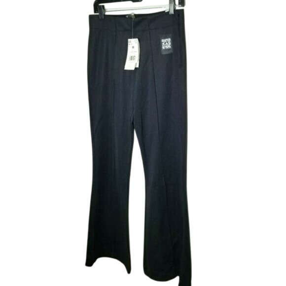 Adidas Karlie Kloss Womens Slim Fit Flared Leg Full-Length Pants‎ Black M Gym - Picture 1 of 16